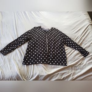 Polka-dot button up cardigan